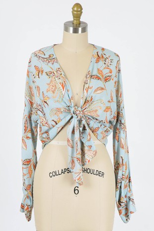 That's A Wrap Floral Top FINAL SALE