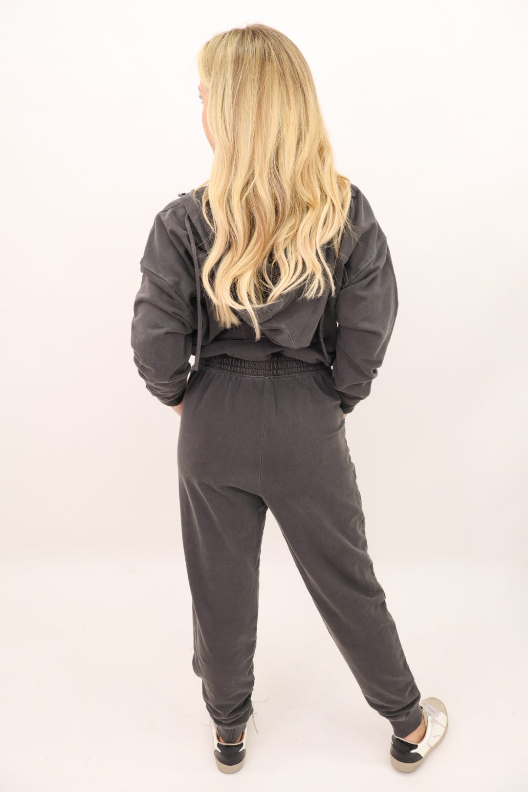 Washed Charcoal Casual Jumpsuit