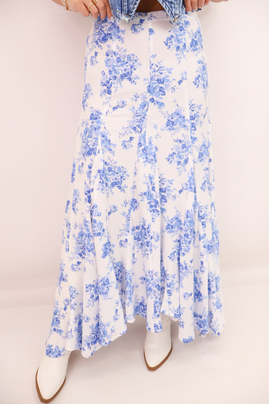 Blue Belle Floral Maxi Skirt