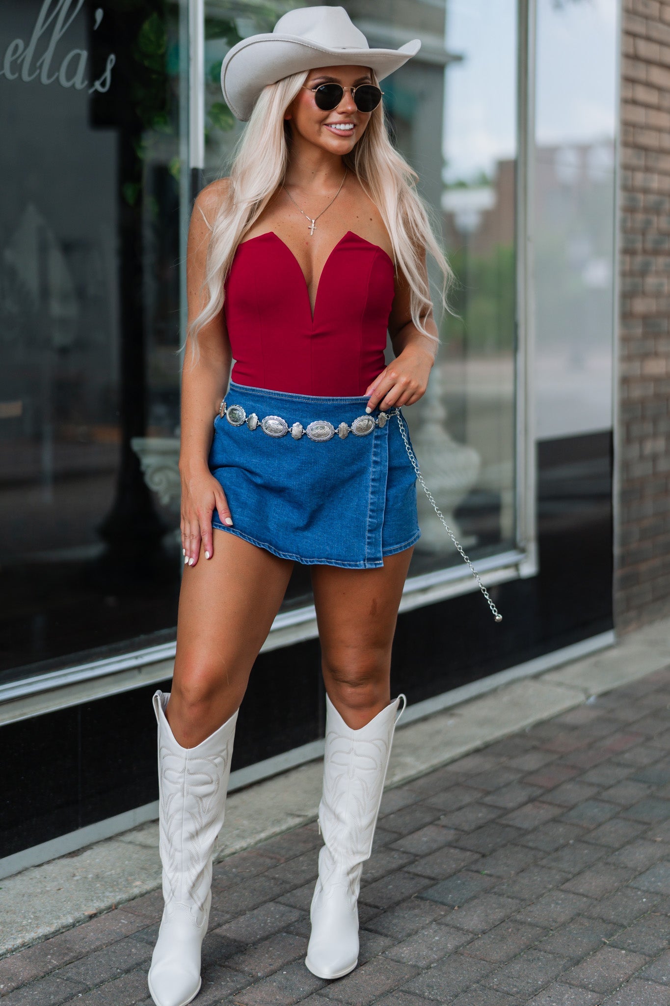 Late Nights Bodysuit (Crimson)