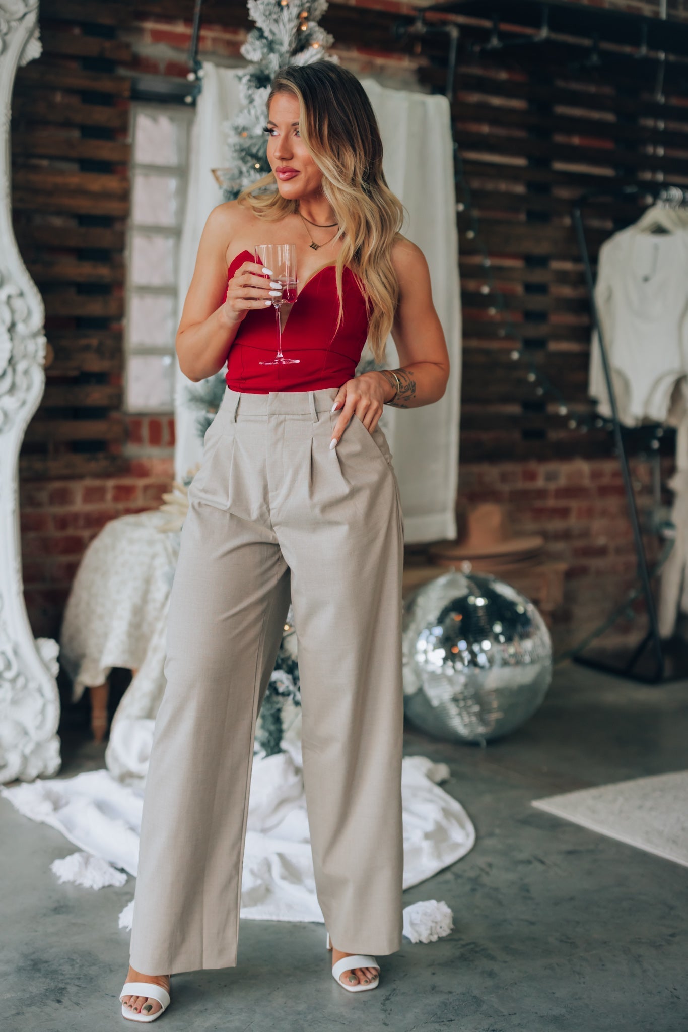 Late Nights Bodysuit (Red)