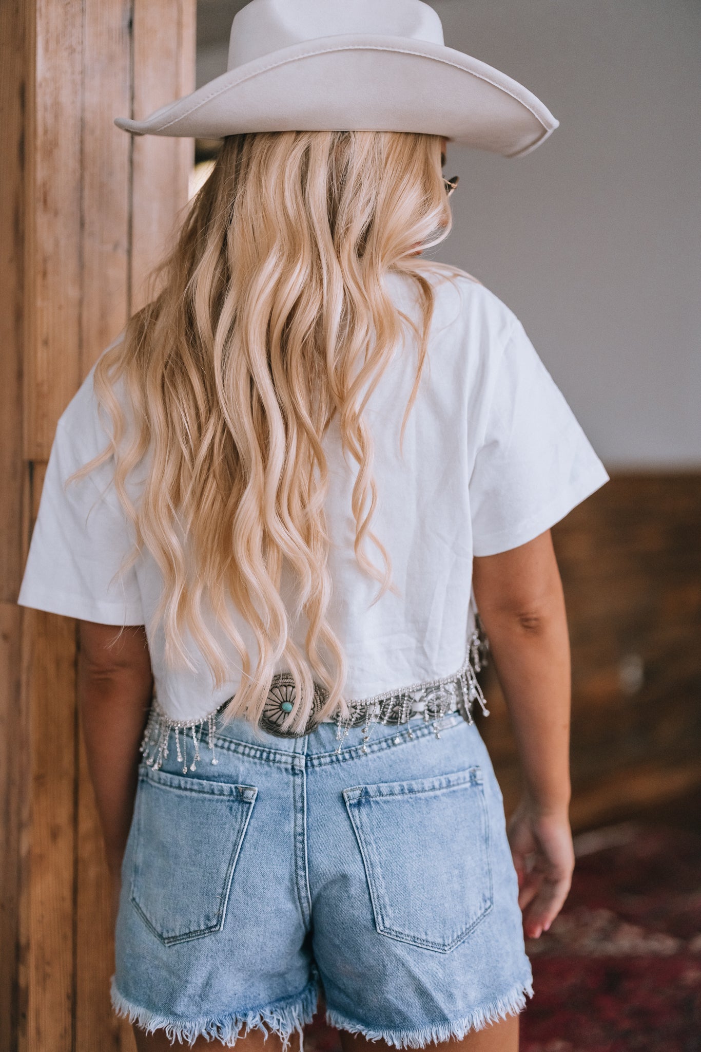 Howdy Rhinestone Crop Tee