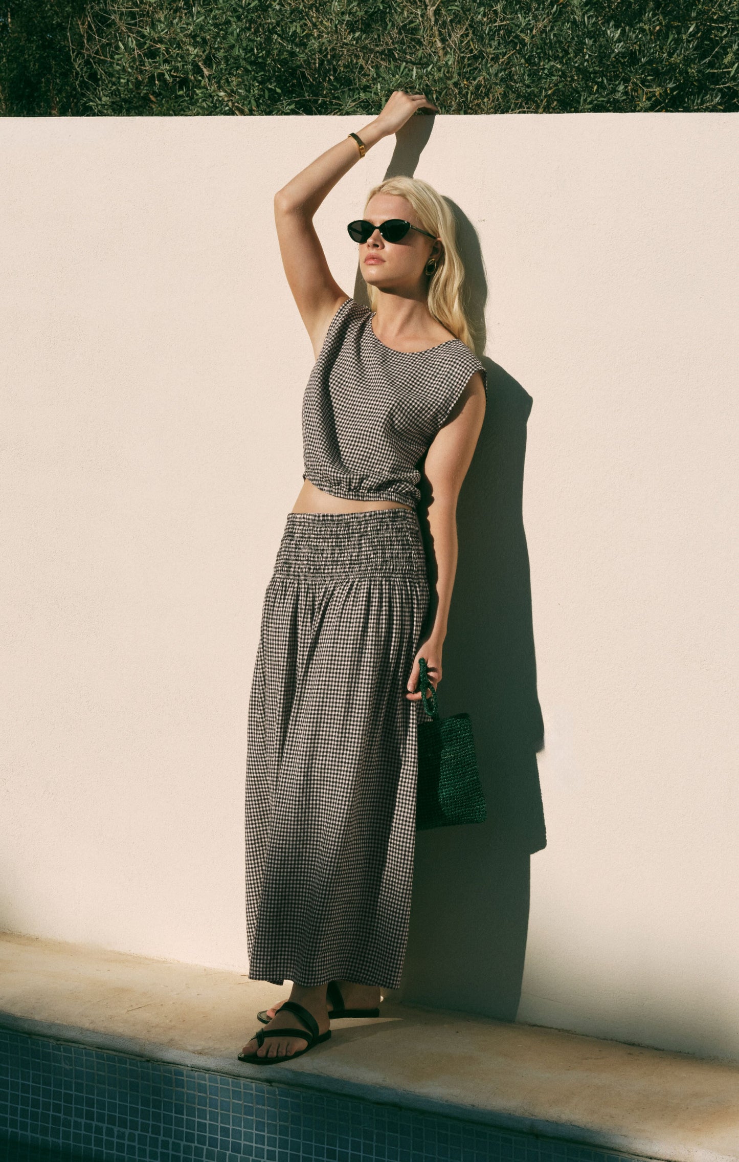 Brooke Gingham Maxi Skirt