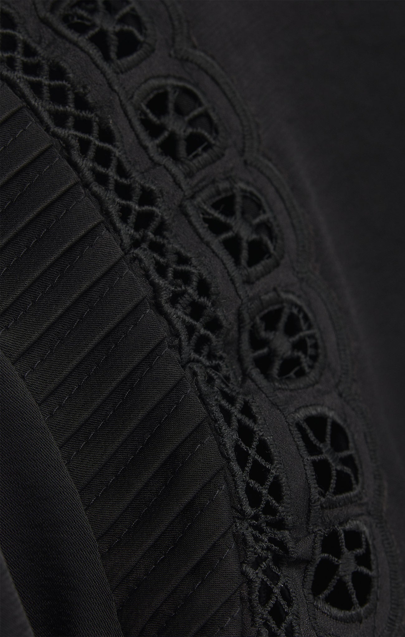 Silvana Mock Neck Embroidered Top