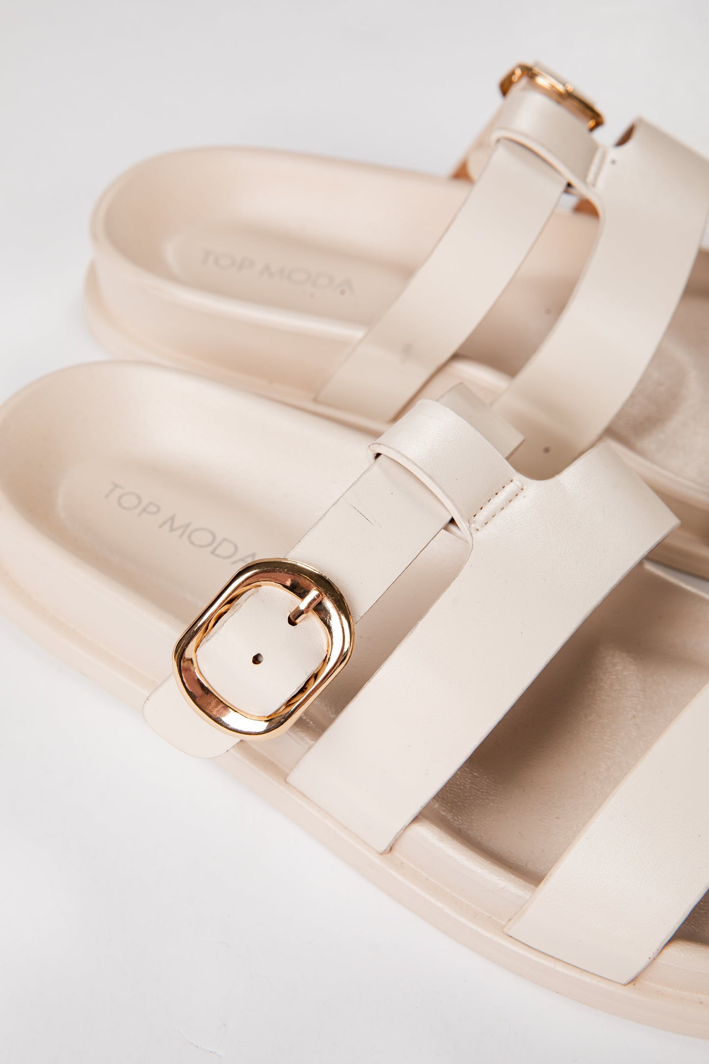 Drift Away Ivory Strap Sandals