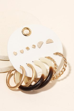 Chained Hoop Earring Set FINAL SALE