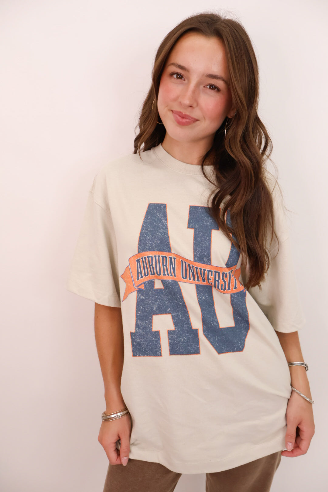 AU Auburn University Banner Oversized Tee