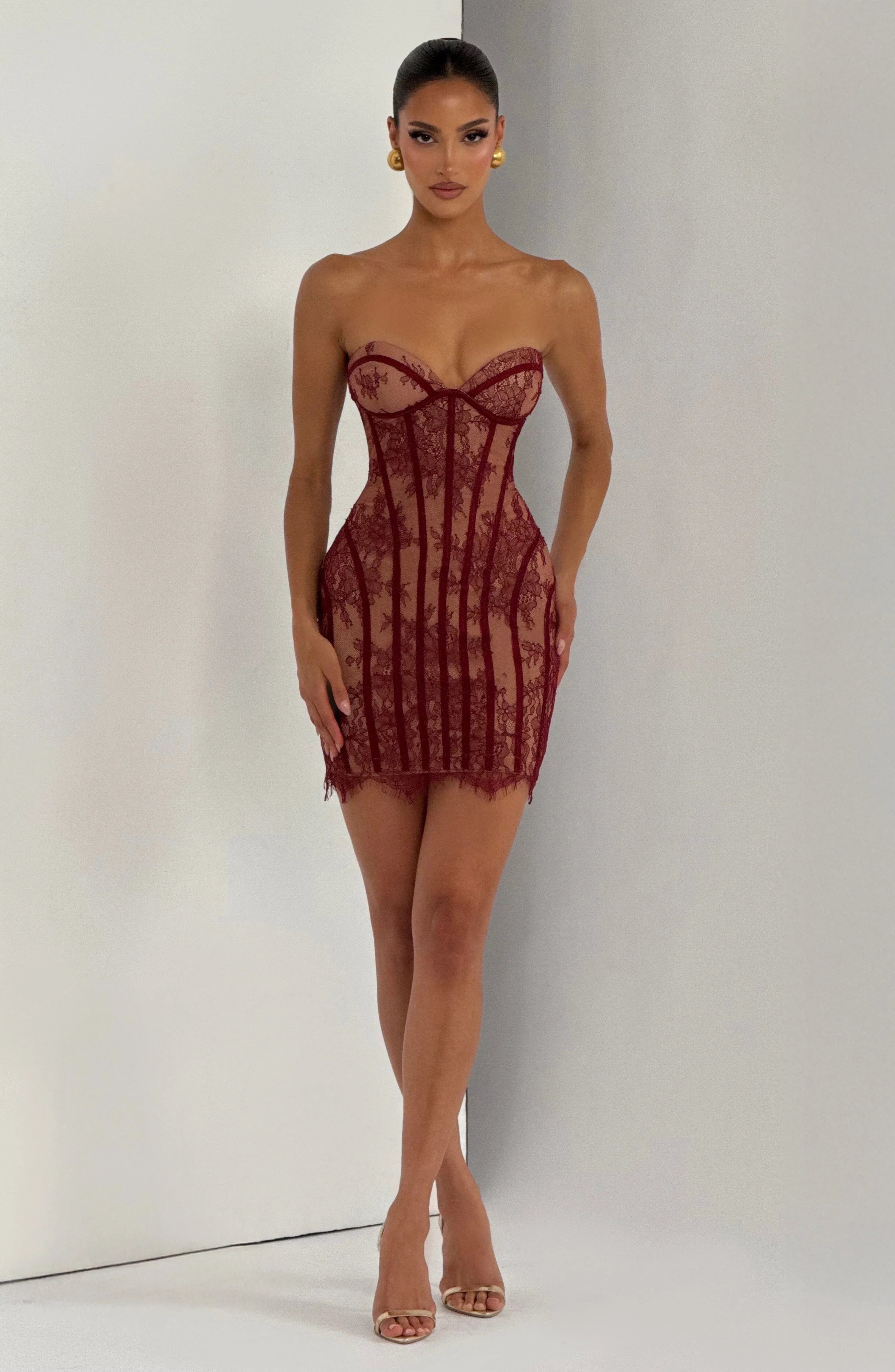 Sian Mini Dress - Burgundy