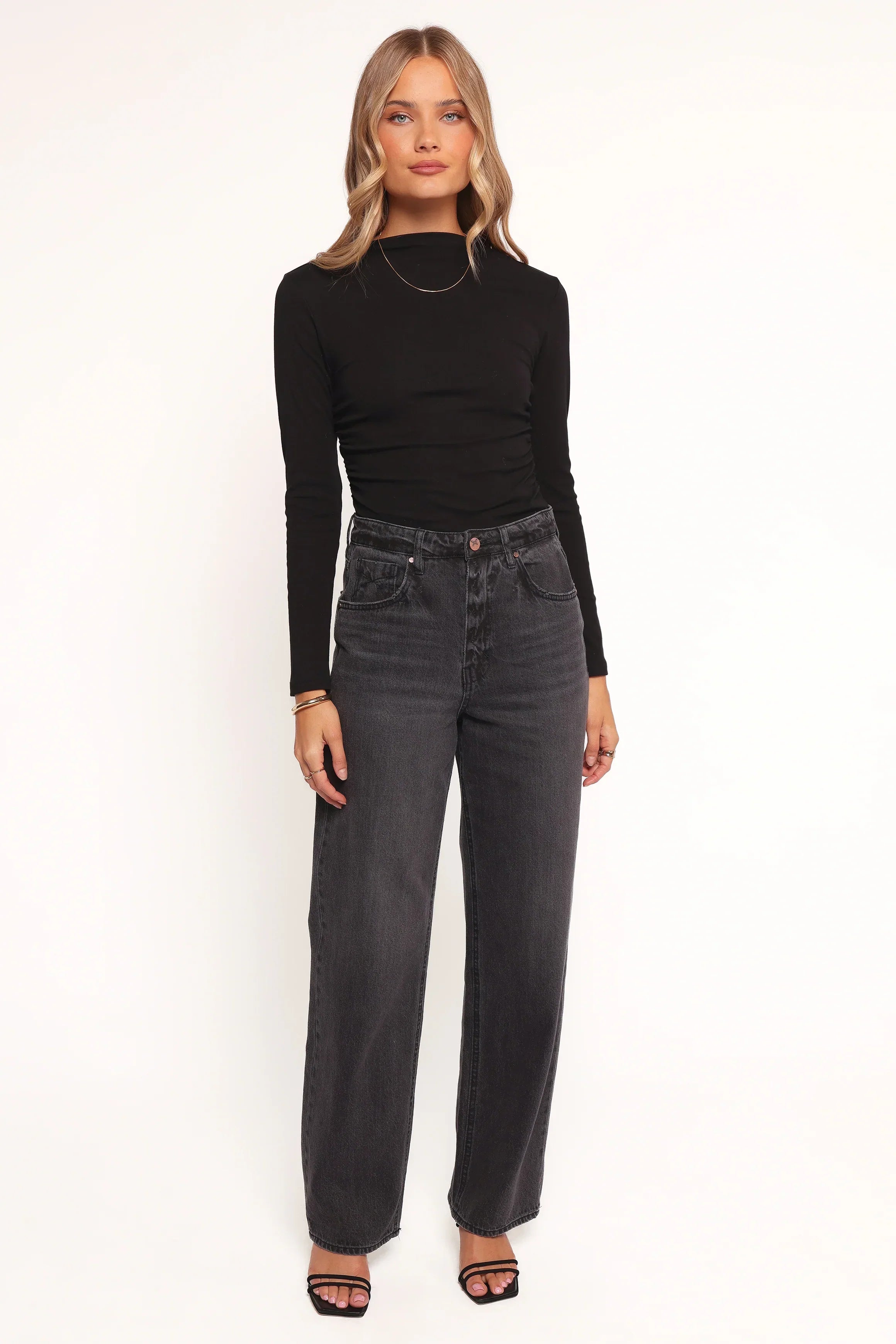 Nissa Long Sleeve Top - Black