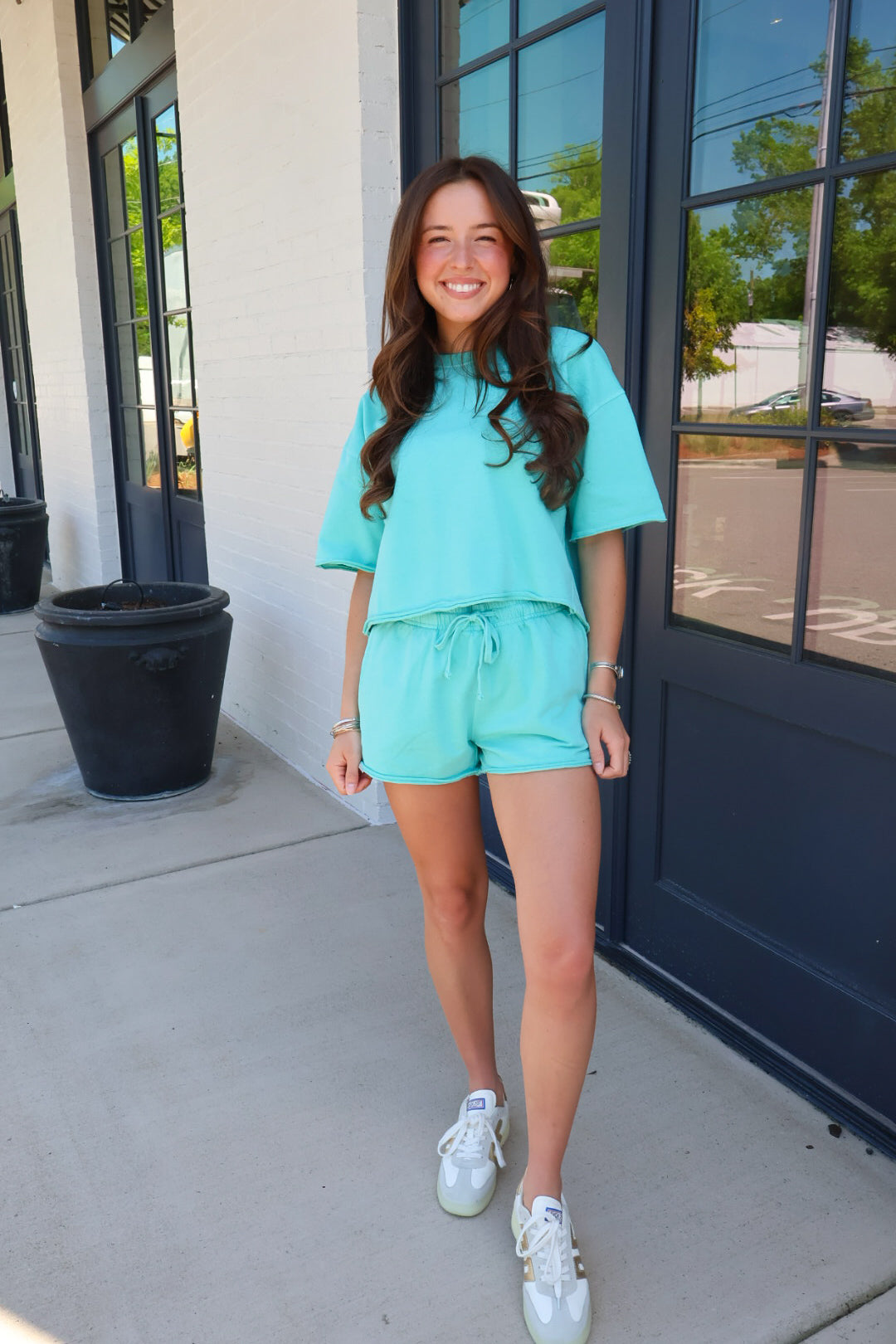 Casual Boxy Tee + Shorts Set
- Turquoise