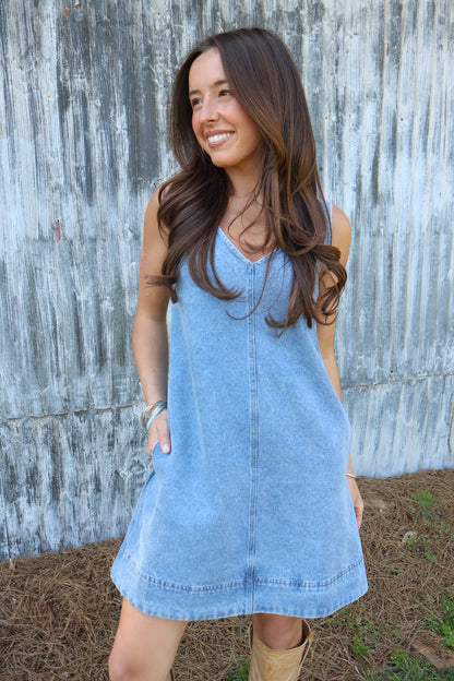 Denim Jumper Dress