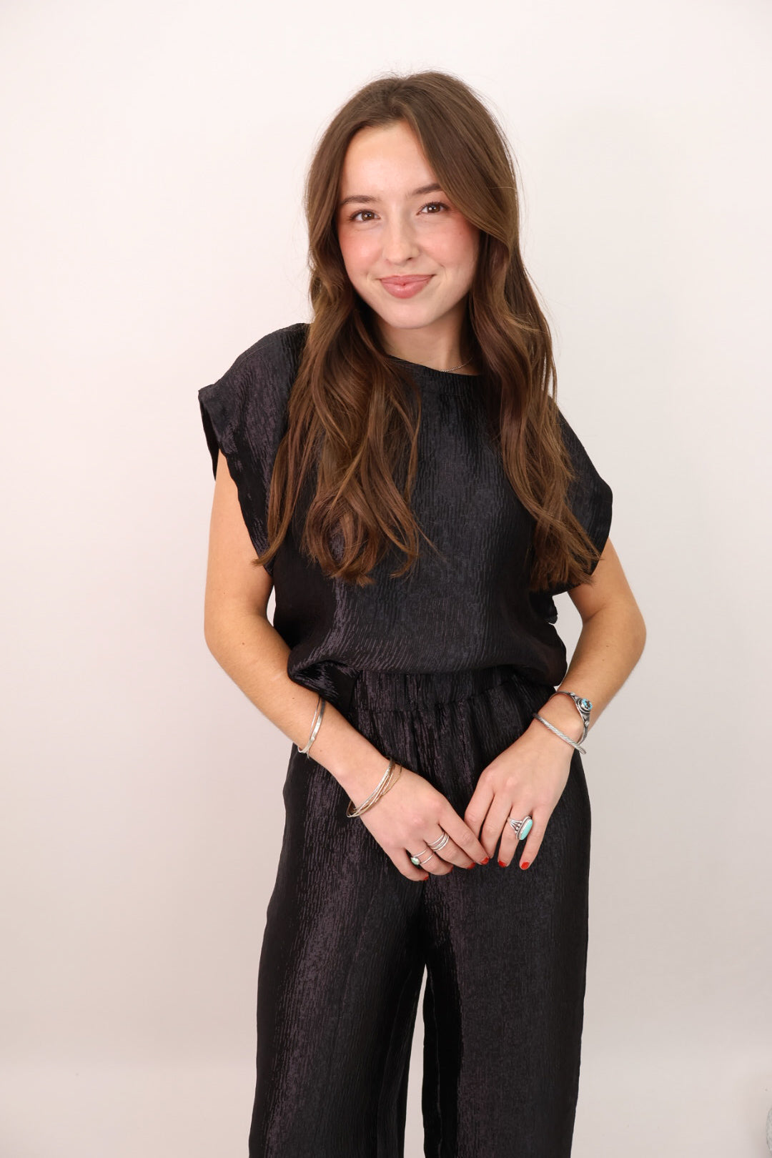 Black Luxe Pants Set