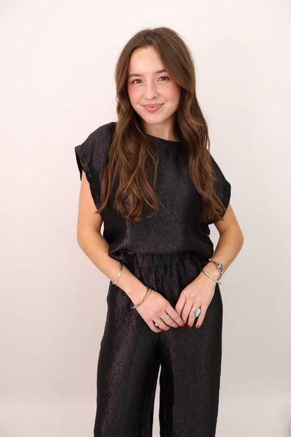 Black Luxe Pants Set