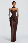 Maggie Maxi Dress - Plum Brown