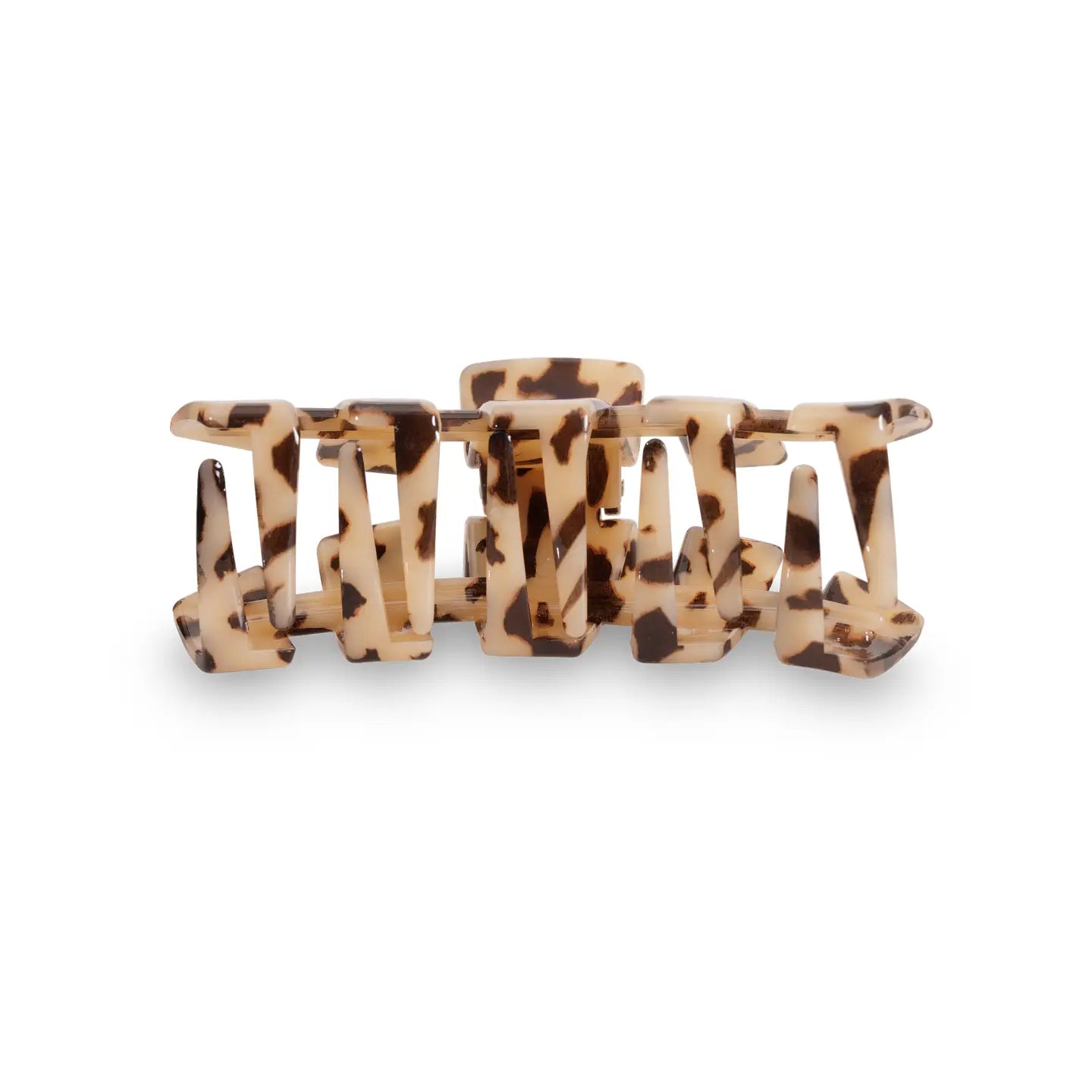 TELETIES Medium Classic Claw Hair Clip - Blonde Tortoise