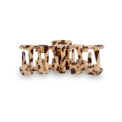 TELETIES Medium Classic Claw Hair Clip - Blonde Tortoise