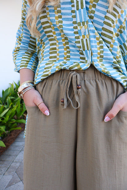 Easy Days Wide Leg Pants – Olive