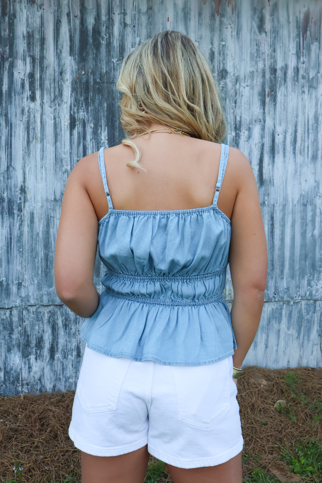 Chambray Denim Tank