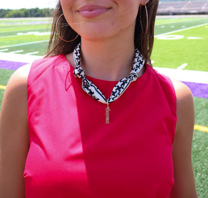Bama Script Charm Scarf Necklace