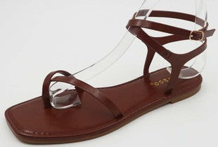 Vacay Sandals Cognac) FINAL SALE