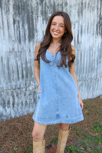 Denim Jumper Dress