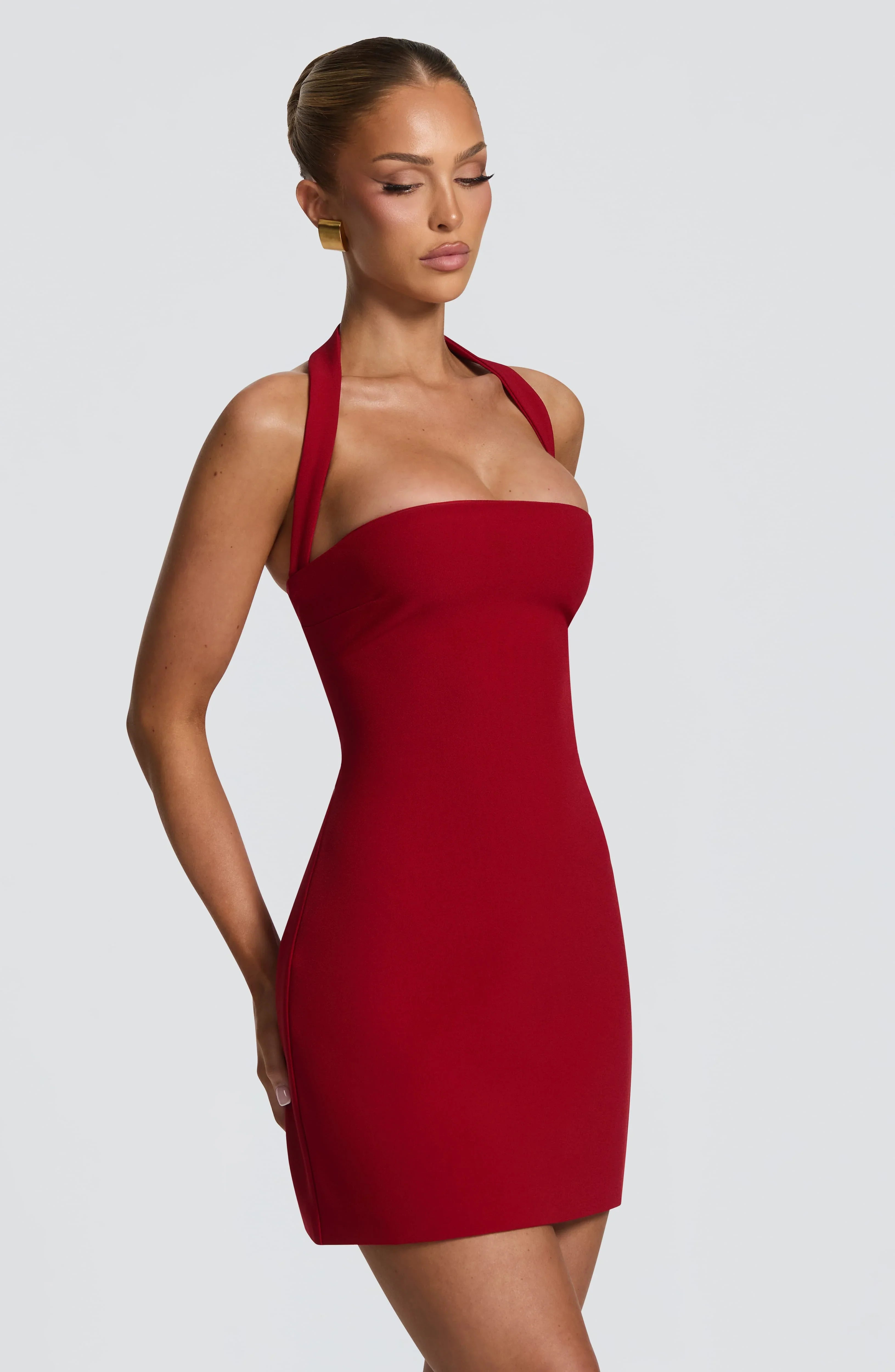 Tamsin Mini Dress - Deep Red