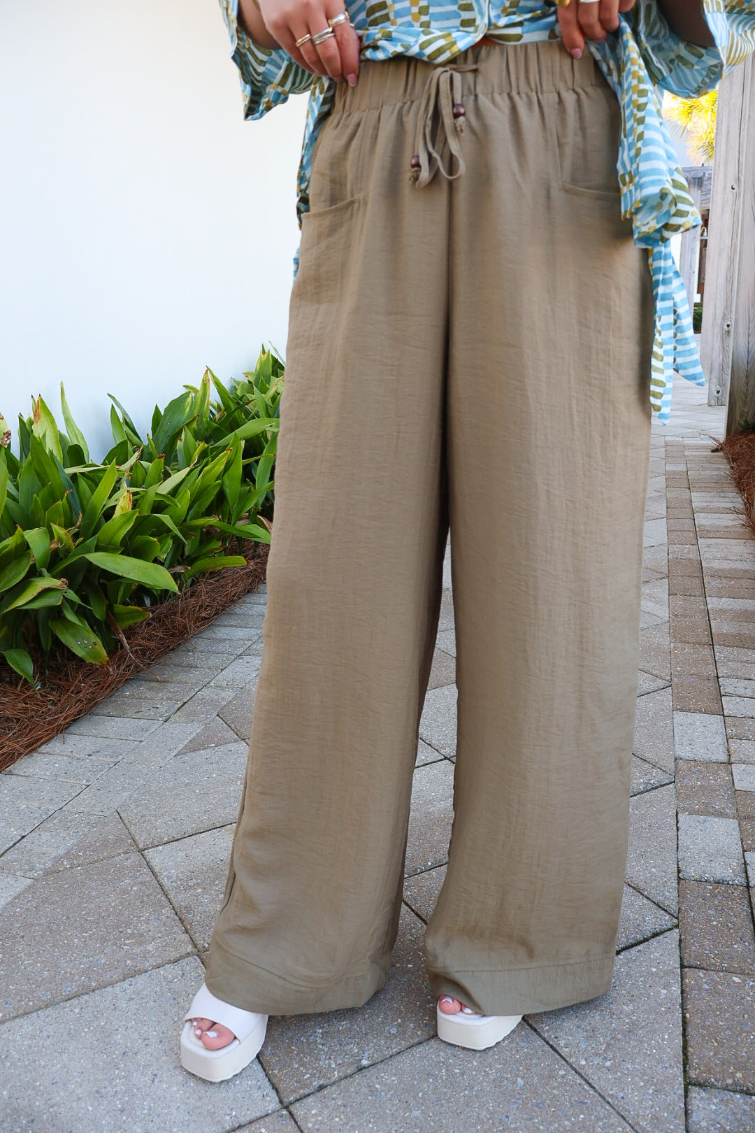 Easy Days Wide Leg Pants – Olive