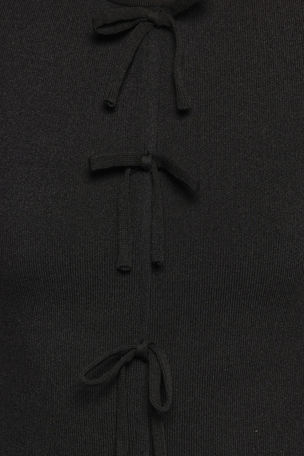 Milani Bow Knitted Top - Black