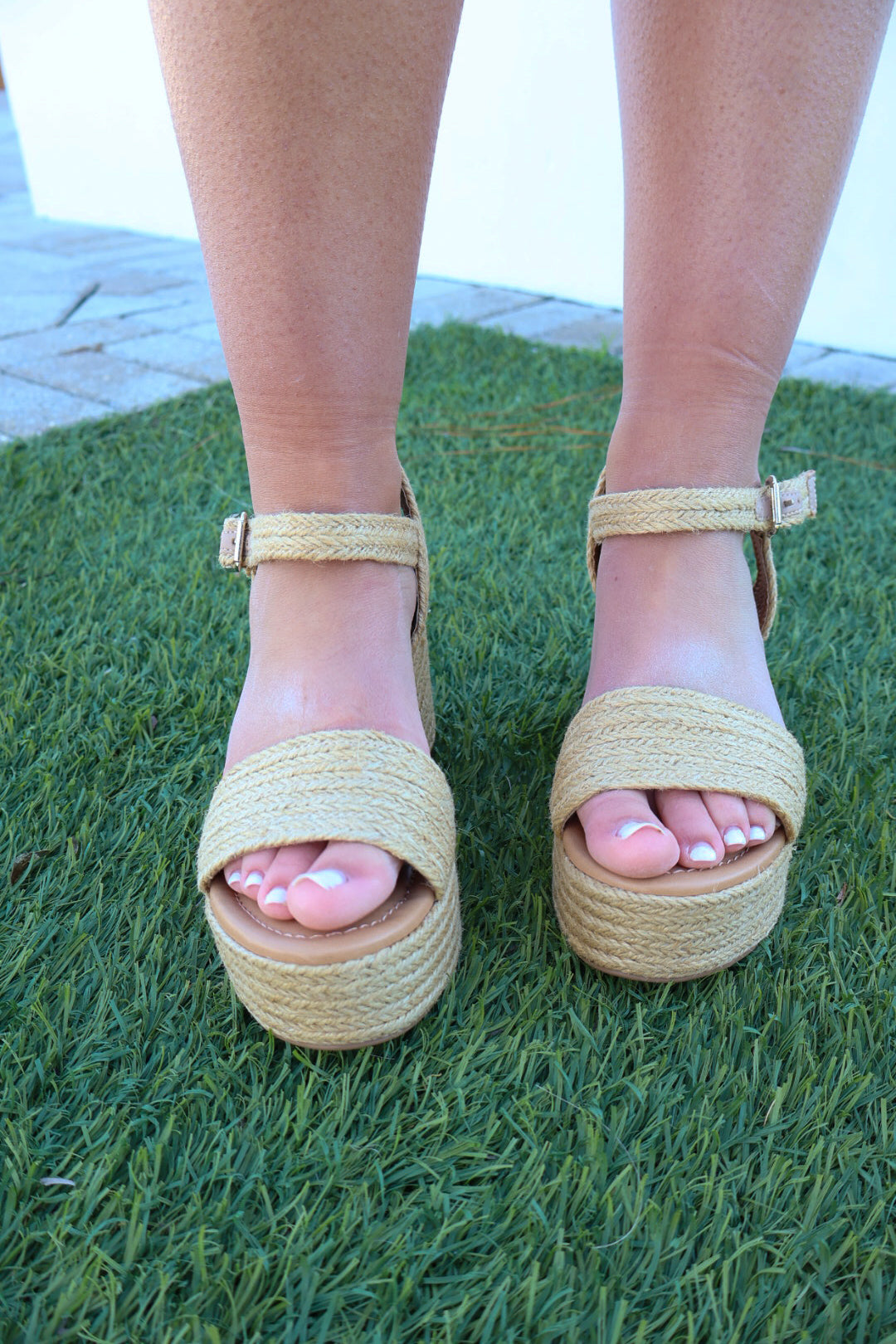 Boardwalk Raffia Platform Wedges