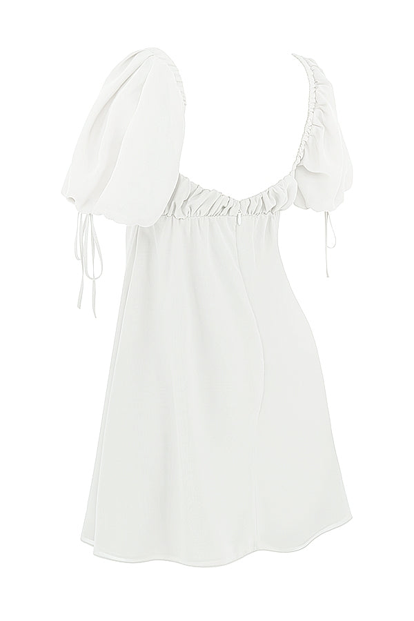 ivory georgette mini dress - sale