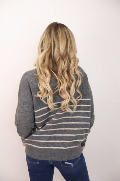 Charcoal Striped Sweater