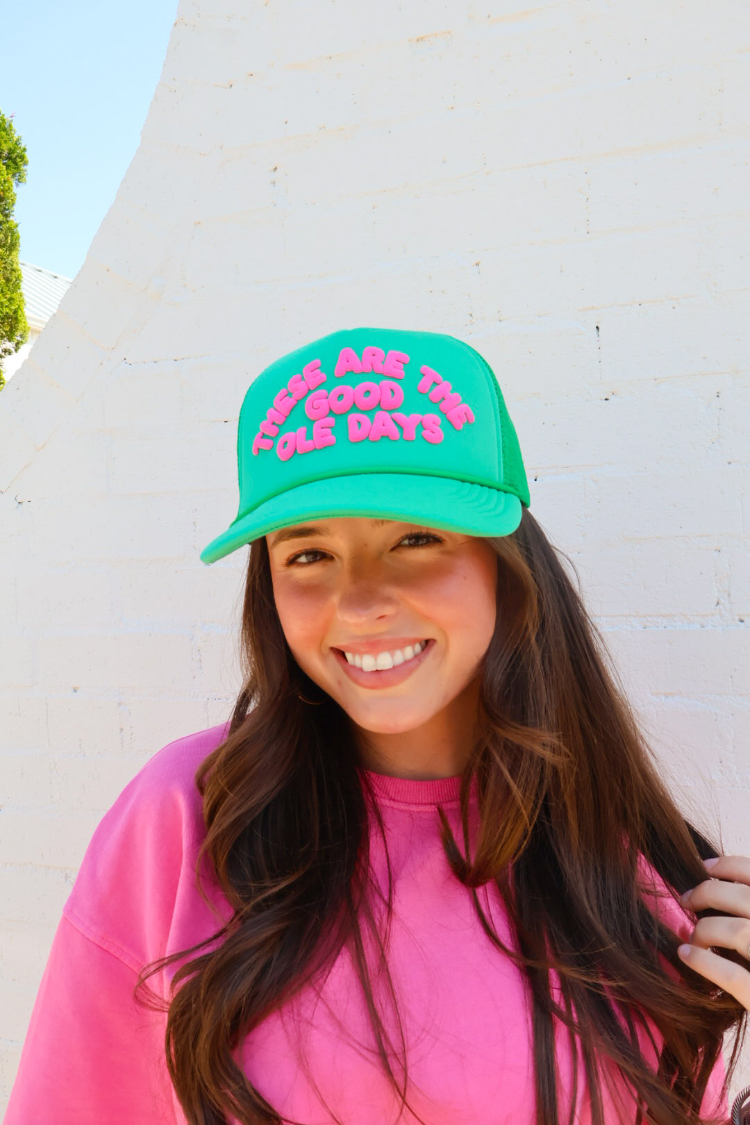 “These Are the Good Ole Days” Trucker Hat - Green