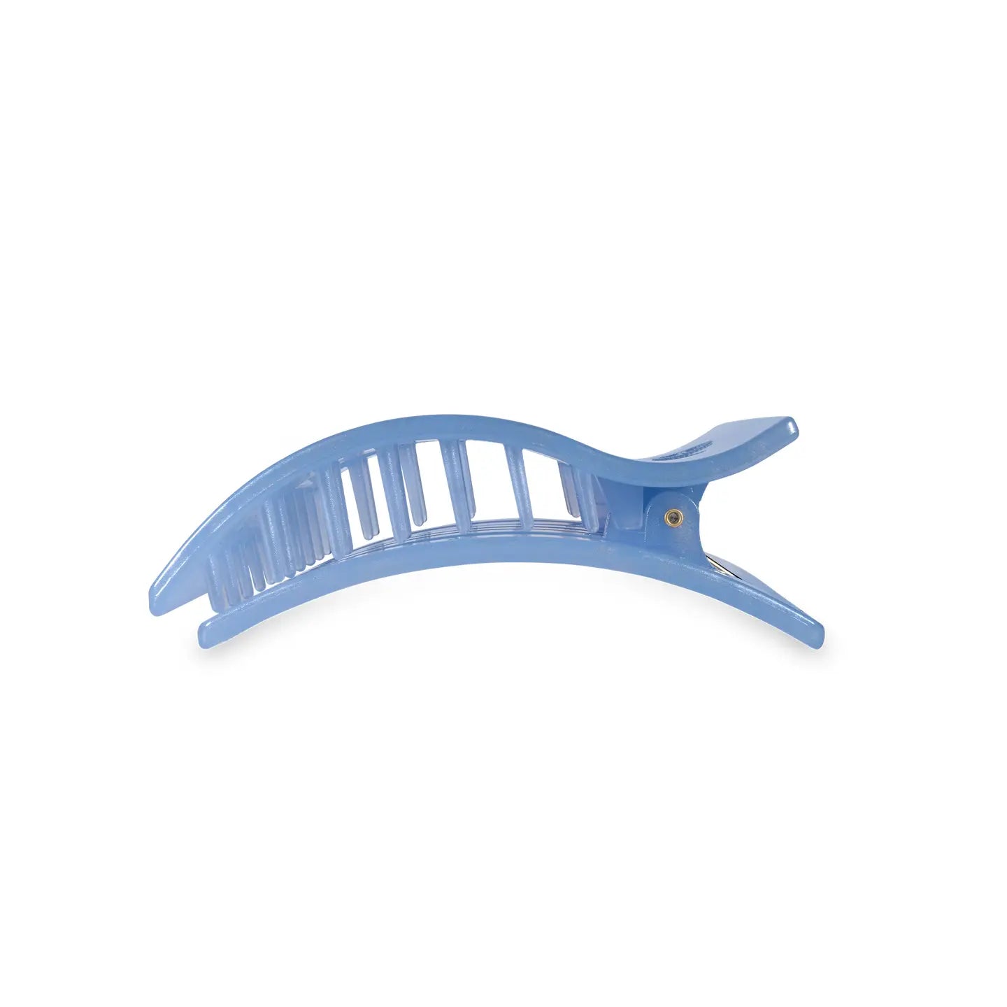 TELETIES Medium Flat Rectangle Hair Clip - Blue Lagoon