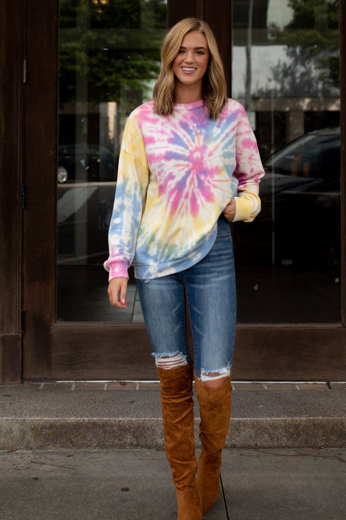 Breathe In Tie Dye Top FINAL SALE