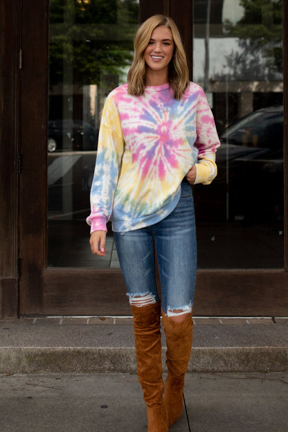 Breathe In Tie Dye Top FINAL SALE