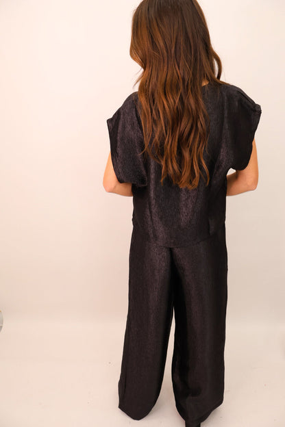 Black Luxe Pants Set