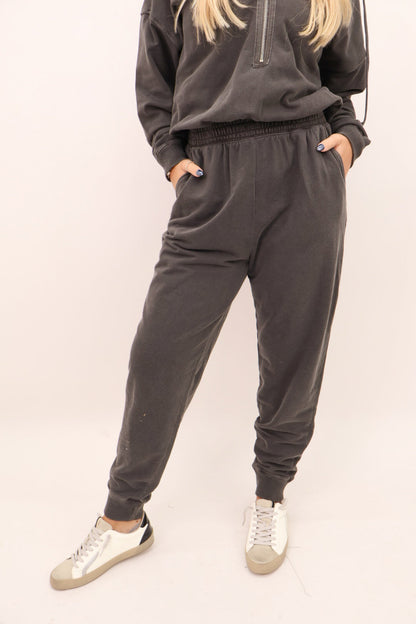 Washed Charcoal Casual Jumpsuit