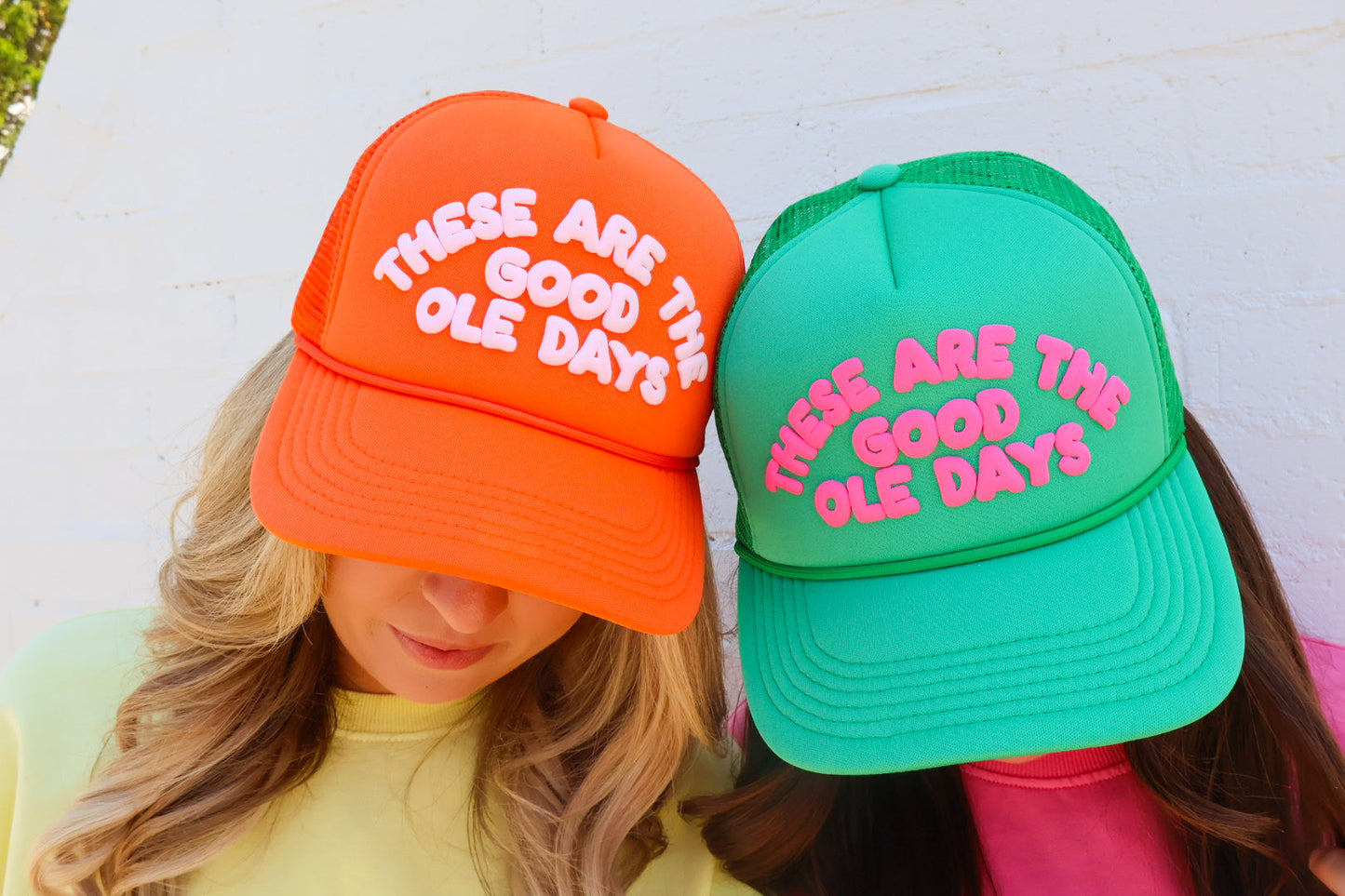“These Are the Good Ole Days” Trucker Hat - Green