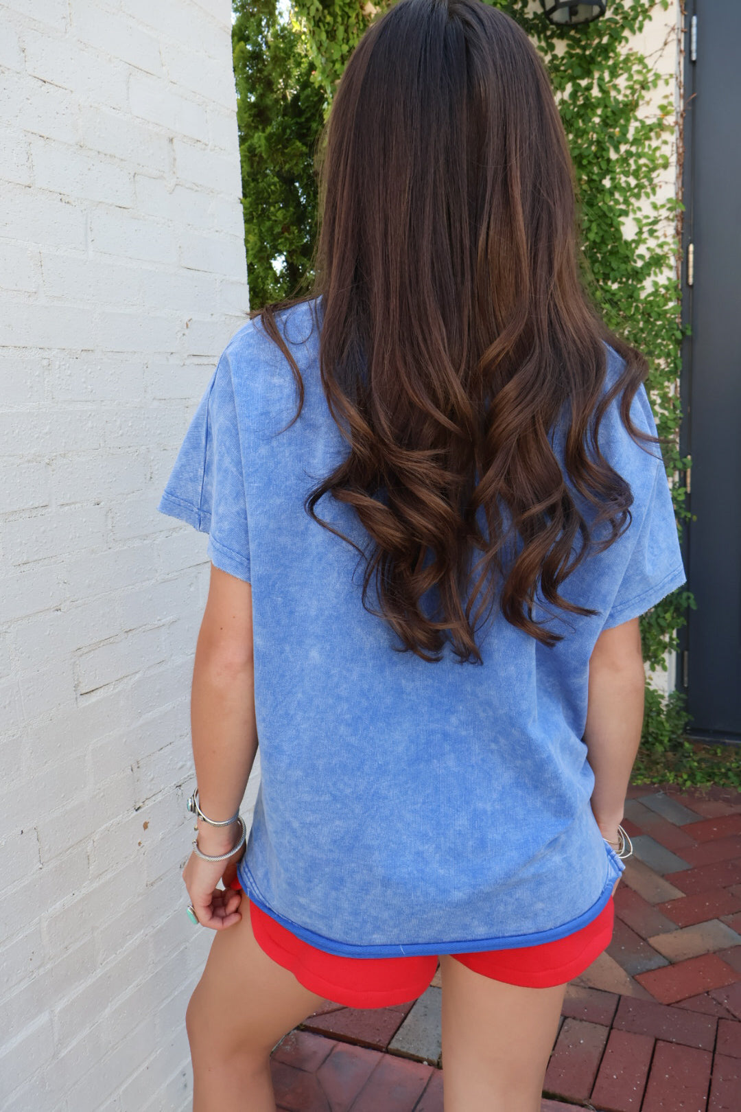 USA Patch Graphic Tee - Blue