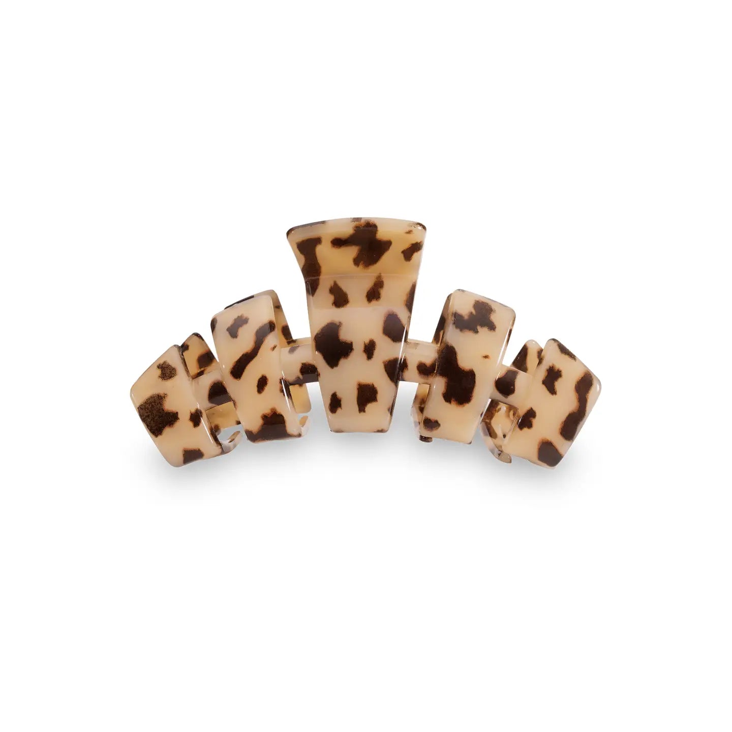 TELETIES Medium Classic Claw Hair Clip - Blonde Tortoise