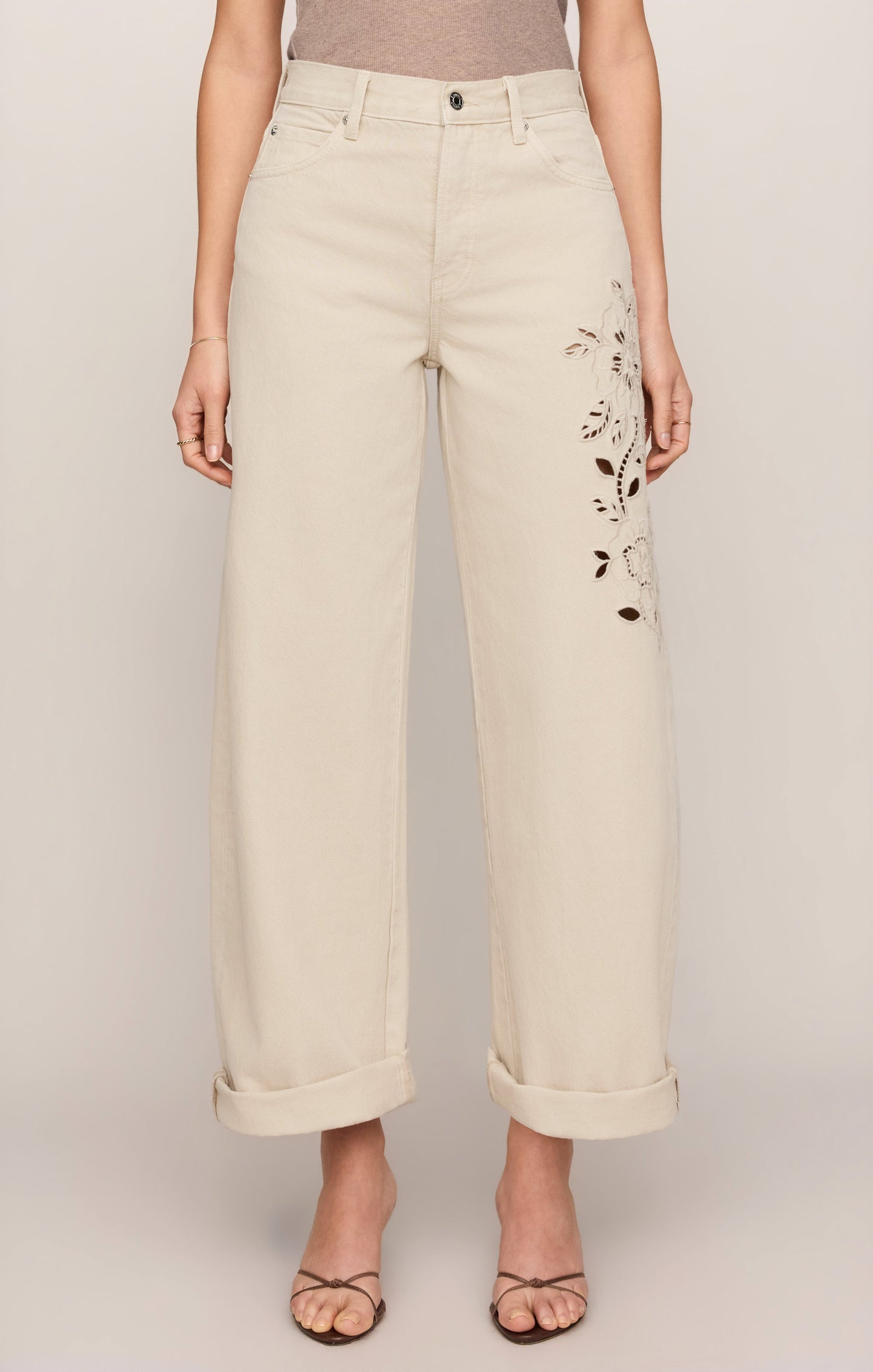 The Show Off Denim High Rise Bowed