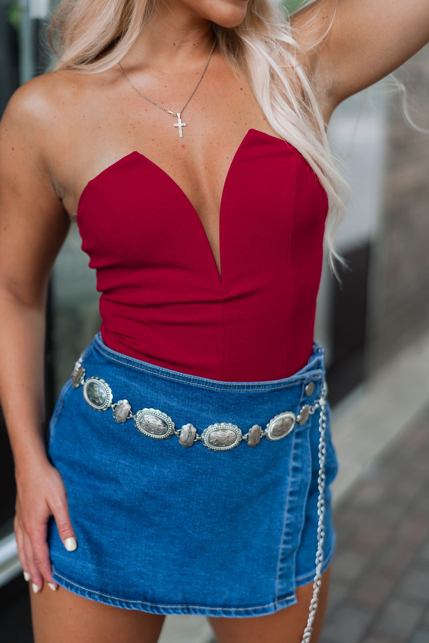 Late Nights Bodysuit (Crimson)