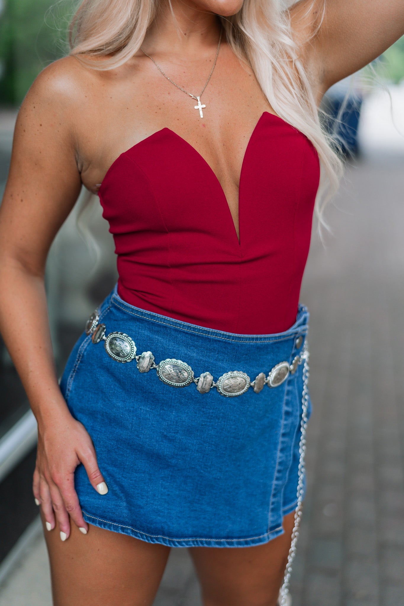 Late Nights Bodysuit (Crimson)