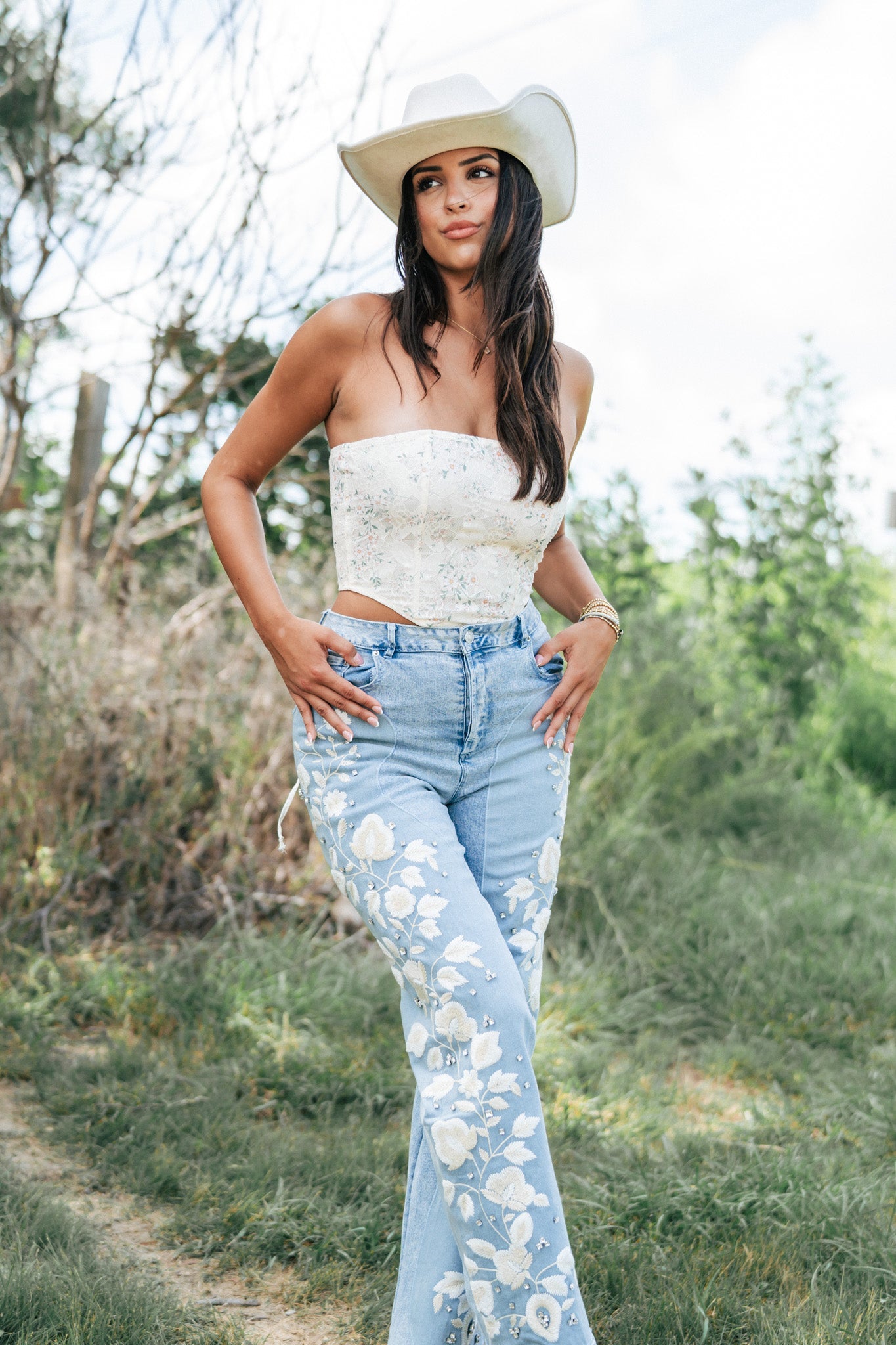 In The Meadow Corset Top (Oatmeal)