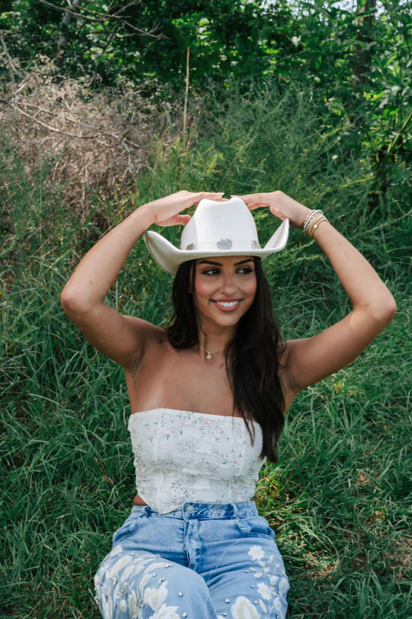 In The Meadow Corset Top (Oatmeal)