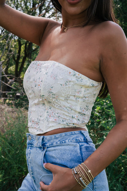 In The Meadow Corset Top (Oatmeal)