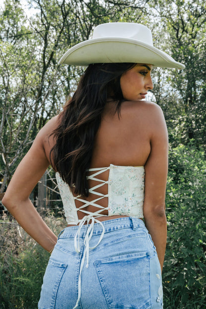 In The Meadow Corset Top (Oatmeal)