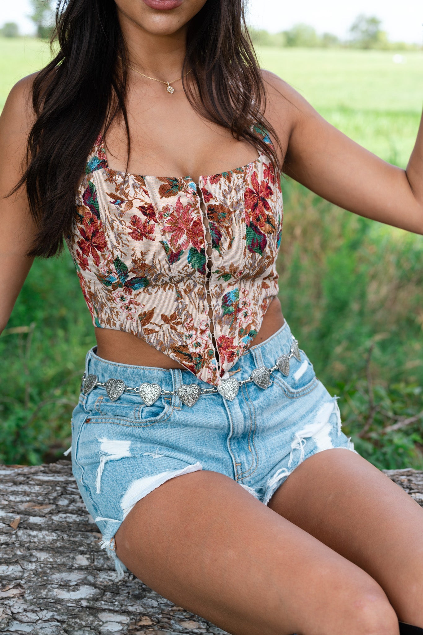Coors Floral Corset Top