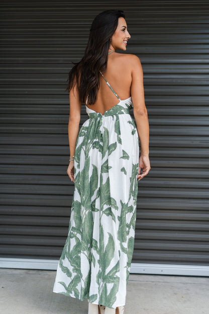 Spring Forward Maxi Dress (Green) FINAL SALE