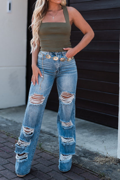 Heartbreaker Knit Crop Top (Olive) FINAL SALE